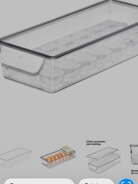 Egg Clear Plastic Refrigerator Storage Container with Lid